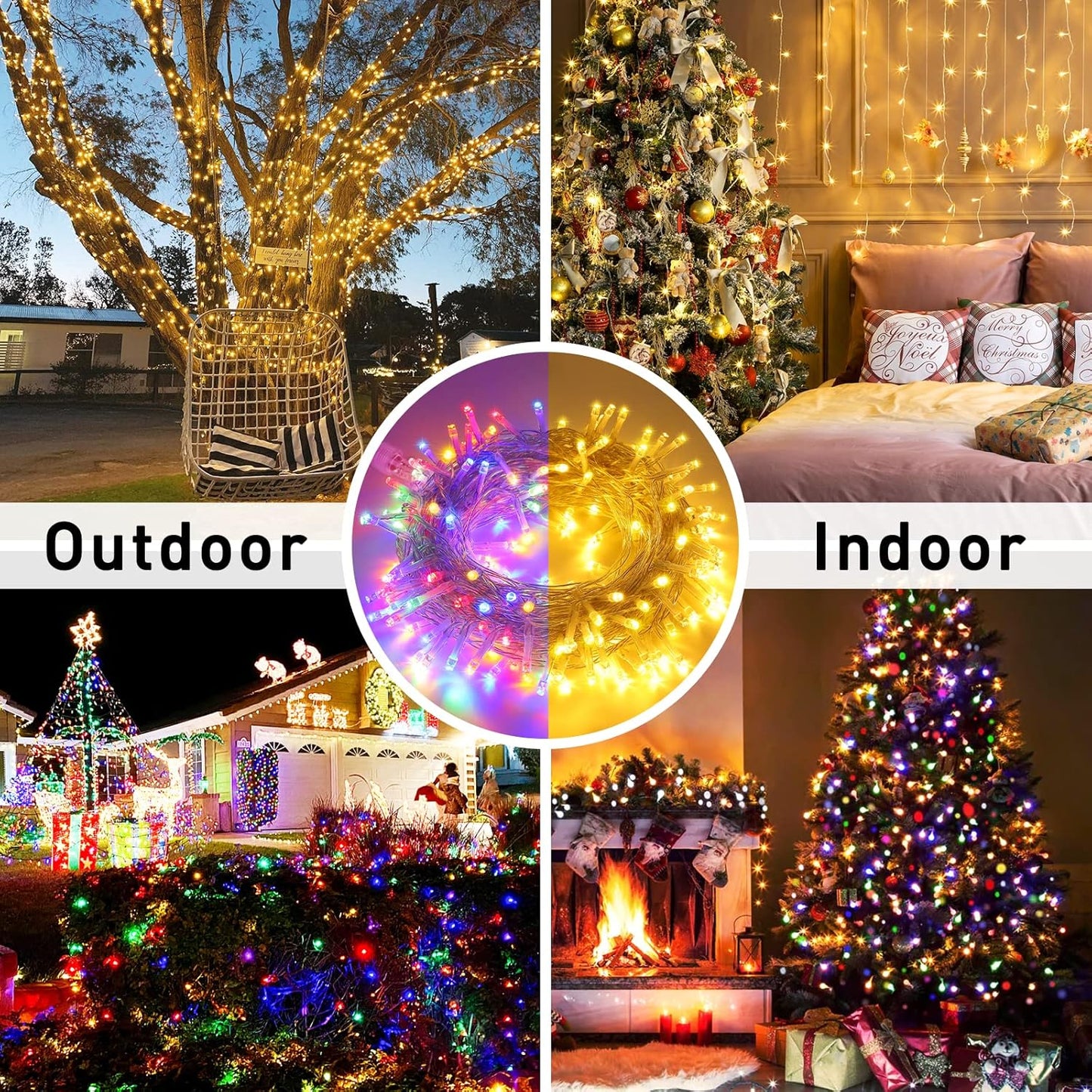 JMEXSUSS Indoor String Lights with Remote – 66ft Color-Changing Twinkle Lights for Reading Nook and Apartment Ambiance