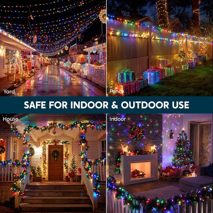 Joiedomi 600 LED String Lights Outdoor – Portable Patio and Camping Ambiance Light with Low-Voltage 29V Adapter and Reel