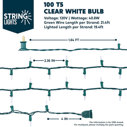 Joiedomi Nursery Night Light Alternative – 300 Warm White Fairy Lights on Green Wire with UL588 Certification for Child-Safe Ambient Glow
