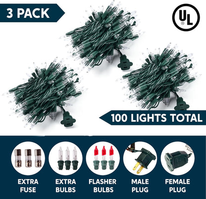 Joiedomi Nursery Night Light Alternative – 300 Warm White Fairy Lights on Green Wire with UL588 Certification for Child-Safe Ambient Glow