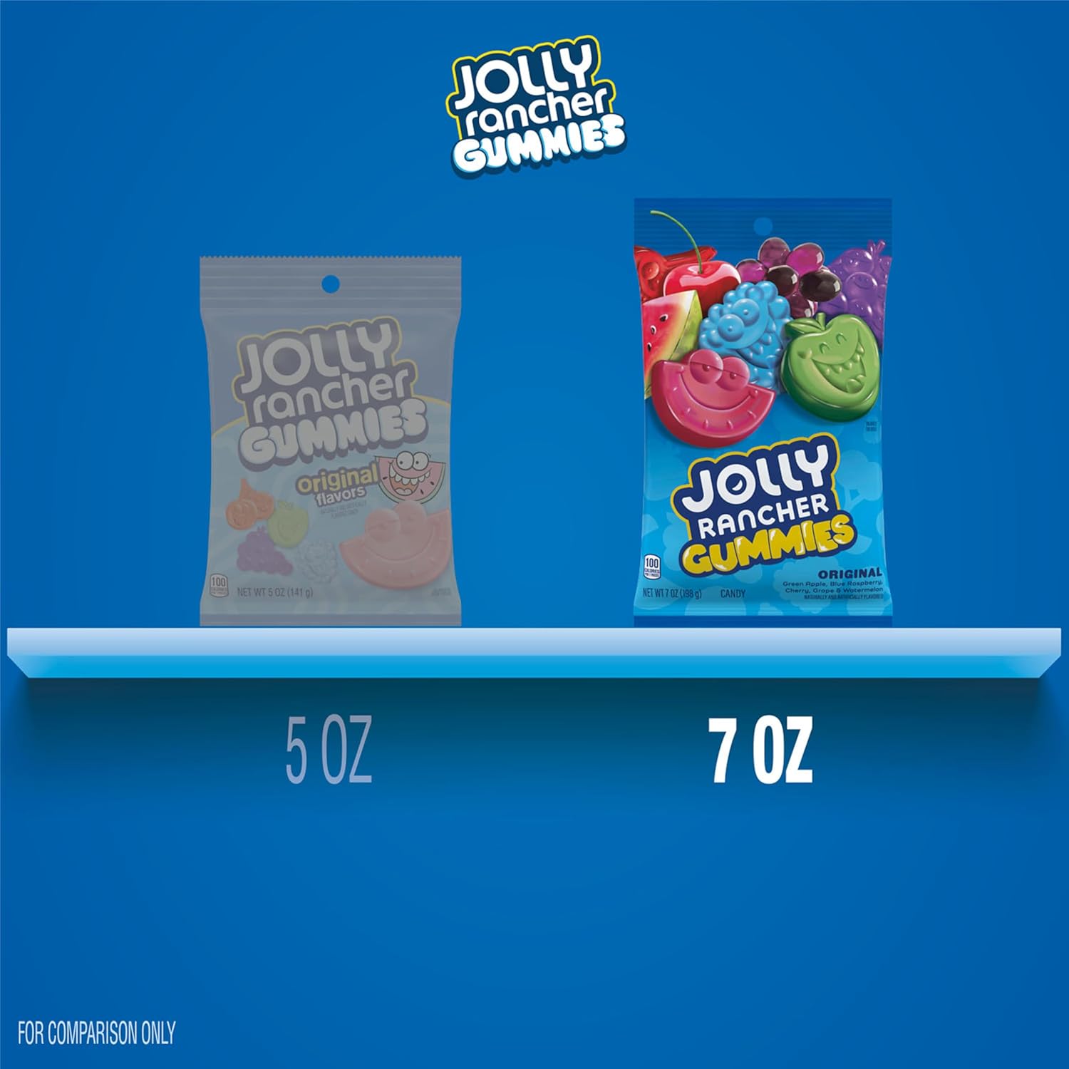 JOLLY RANCHER Gummies Assorted Fruit Flavored Candy Bag – Desk Drawer Stash for Focus Fuel, Afternoon Slumps, and Long Study Sessions