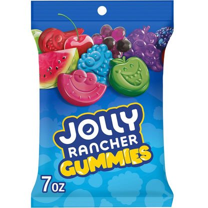 JOLLY RANCHER Gummies Assorted Fruit Flavored Candy Bag – Variety Pack for Home Office Brain Breaks and Back-to-Back Zoom Day Snacking