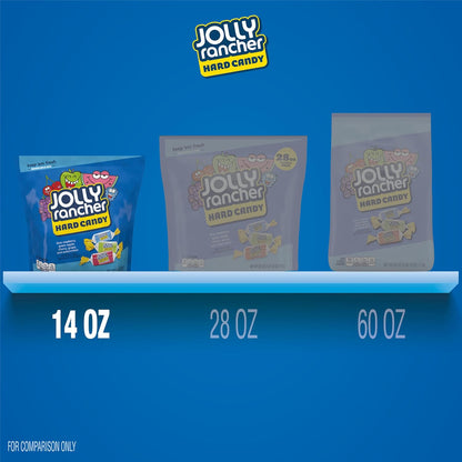 JOLLY RANCHER Individually Wrapped Hard Candy, Classic Christmas Stocking Stuffer and Hostess Gift Pick, 14 oz