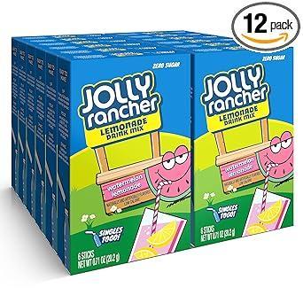 Jolly Rancher Watermelon Sugar-Free Drink Mix for Health-Conscious Adults and Sugar-Free Lifestyles, 72 Packets