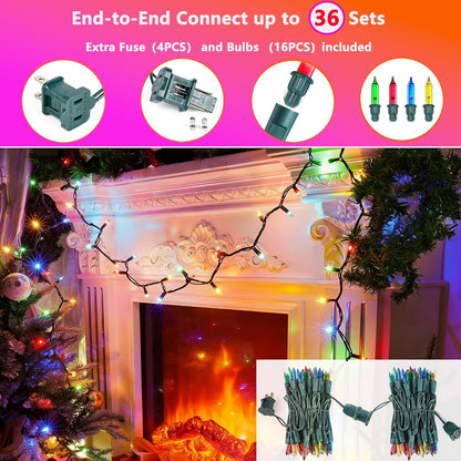 Joomer LED Christmas Lights – No Heat No Fire Risk LED String Lights for Indoor and Outdoor Holiday Use