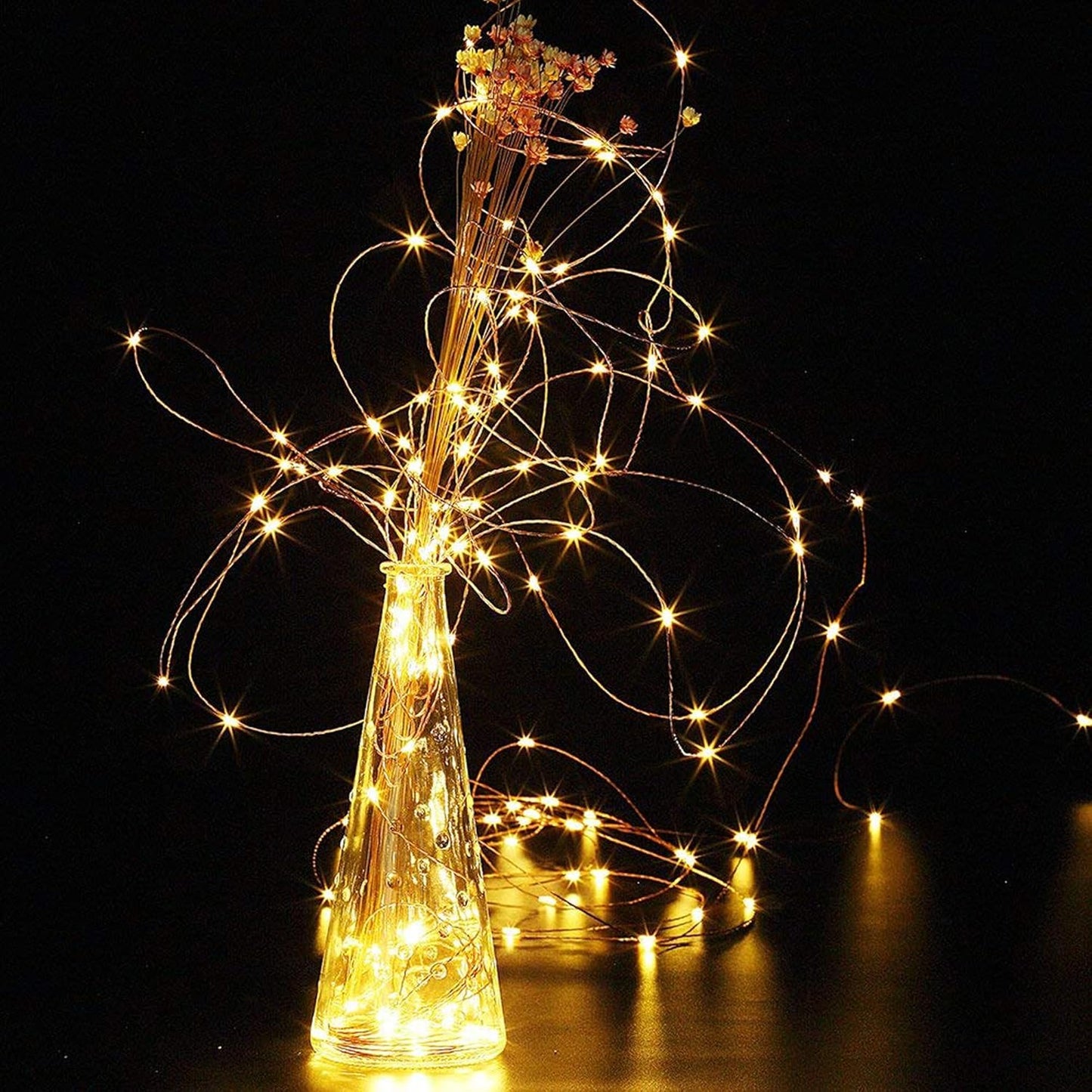 Joomer Starry Lights 16ft – Understated Silver Wire Lighting for Minimalist Bedrooms and Living Spaces