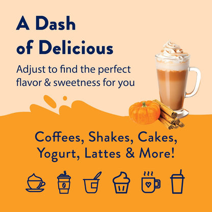 Jordan's Skinny Syrups Sugar Free Pumpkin Spice Coffee Syrup Cute Housewarming Present for Healthy Hosts