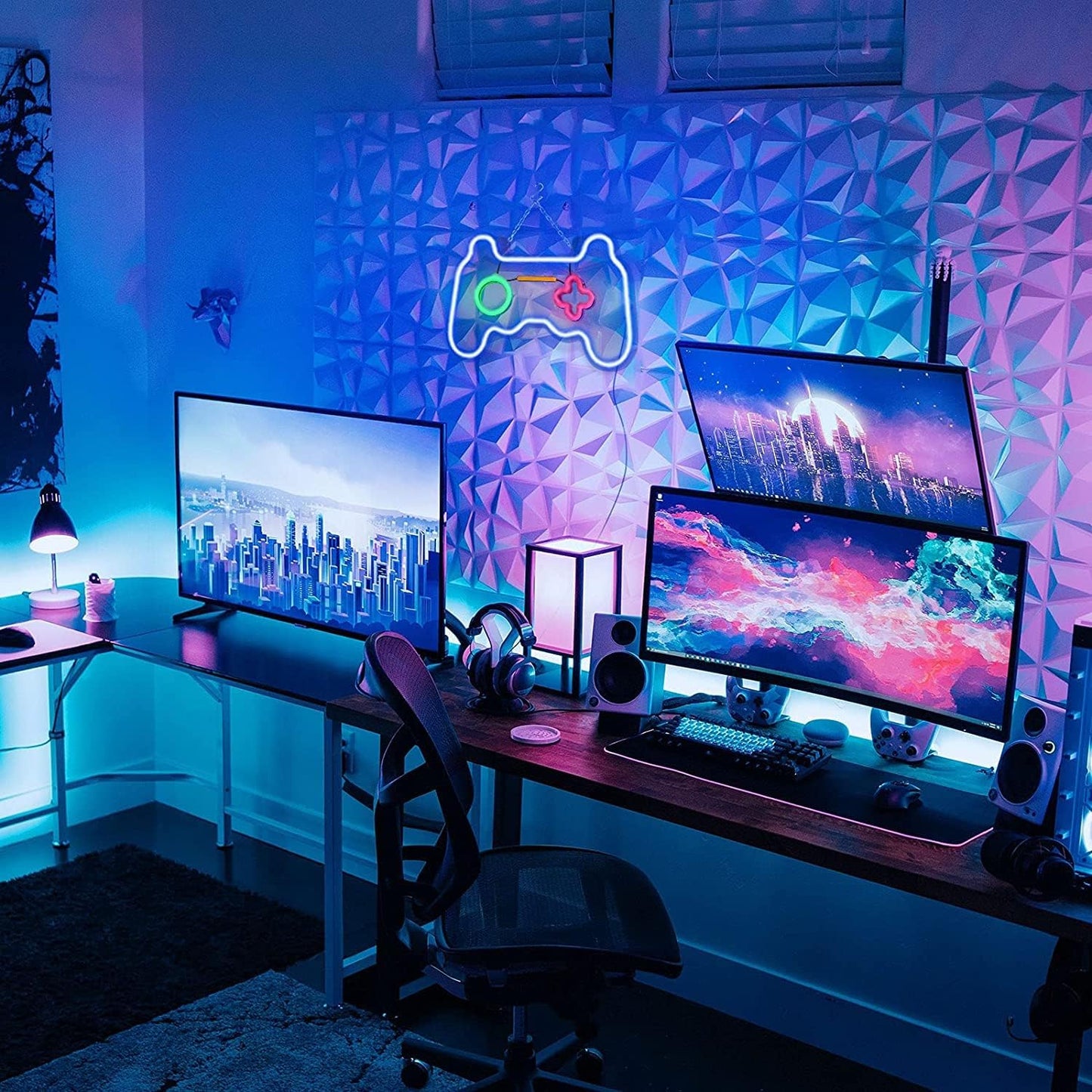 Joylit Teen Gaming Light – Family Friendly Neon Sign for Playroom and Dorm Room, USB Powered Cool Gift