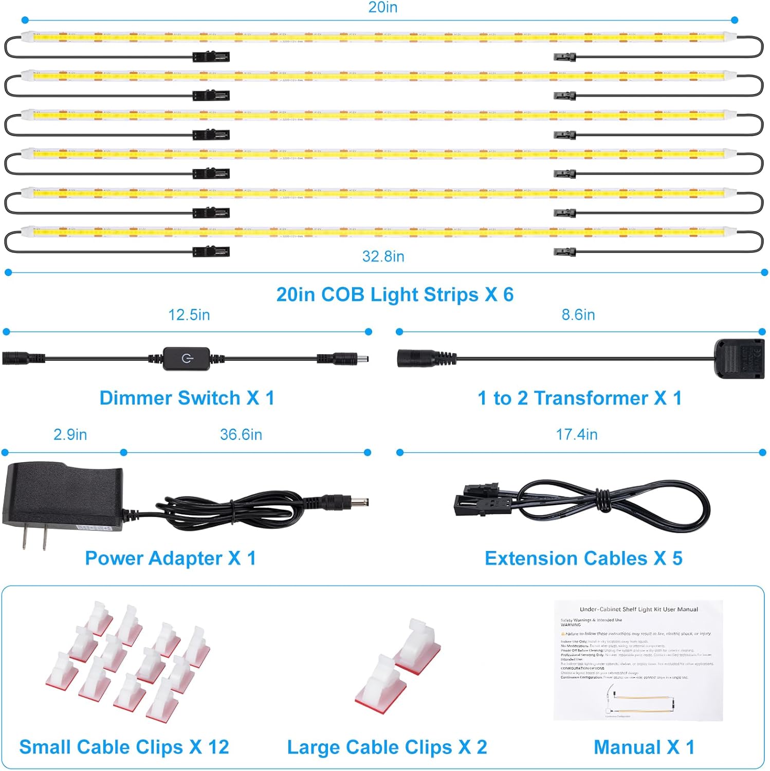JUSJUBR Flexible Cabinet LED Strips for Minimalist Kitchens, Tool-Free Adhesive Mount with Hidden Wiring