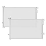 Wide Retractable Safety Gate for Porch & Stairways – Outdoor-Rated Mesh, 76" Wide 42" Tall