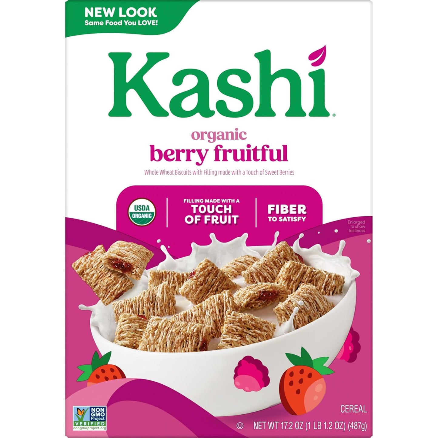 Kashi Cereal Berry Fruitful – Wholesome After-School Snack for Picky Eaters, Whole Grain 17.2oz
