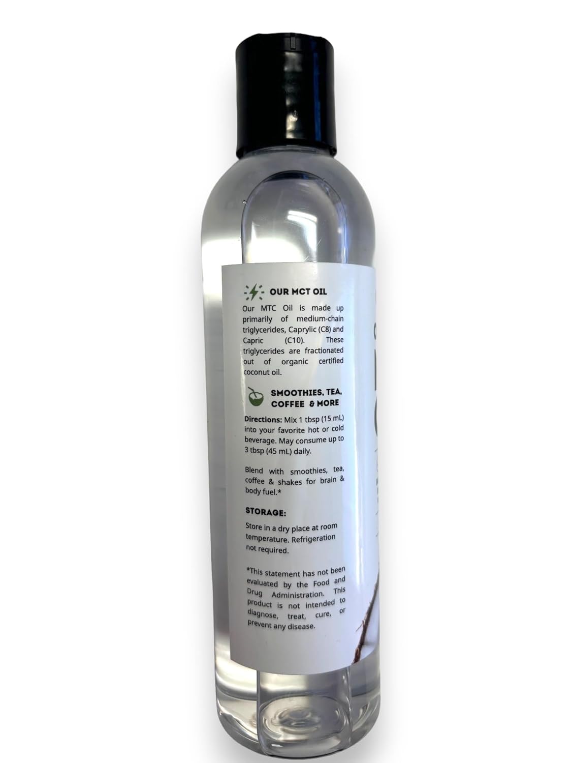 Kate Naturals MCT Oil – Study and Desk Companion, Organic C8 C10 for No-Crash Energy and Mental Clarity