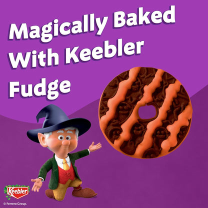 Keebler Spookie Fudge Stripes Cookies – Cute Spooky Season Snack for Kids' Pantry and Family Movie Nights, 9.5 oz