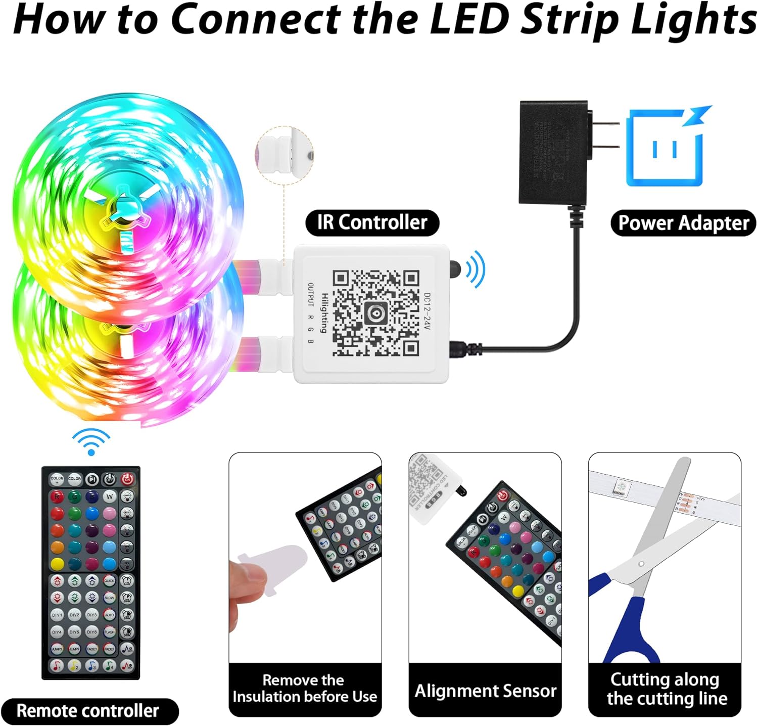 KeepEvol 150ft Color Changing LED Strip – Modern Home Decor Accent Lighting with App and Remote Control