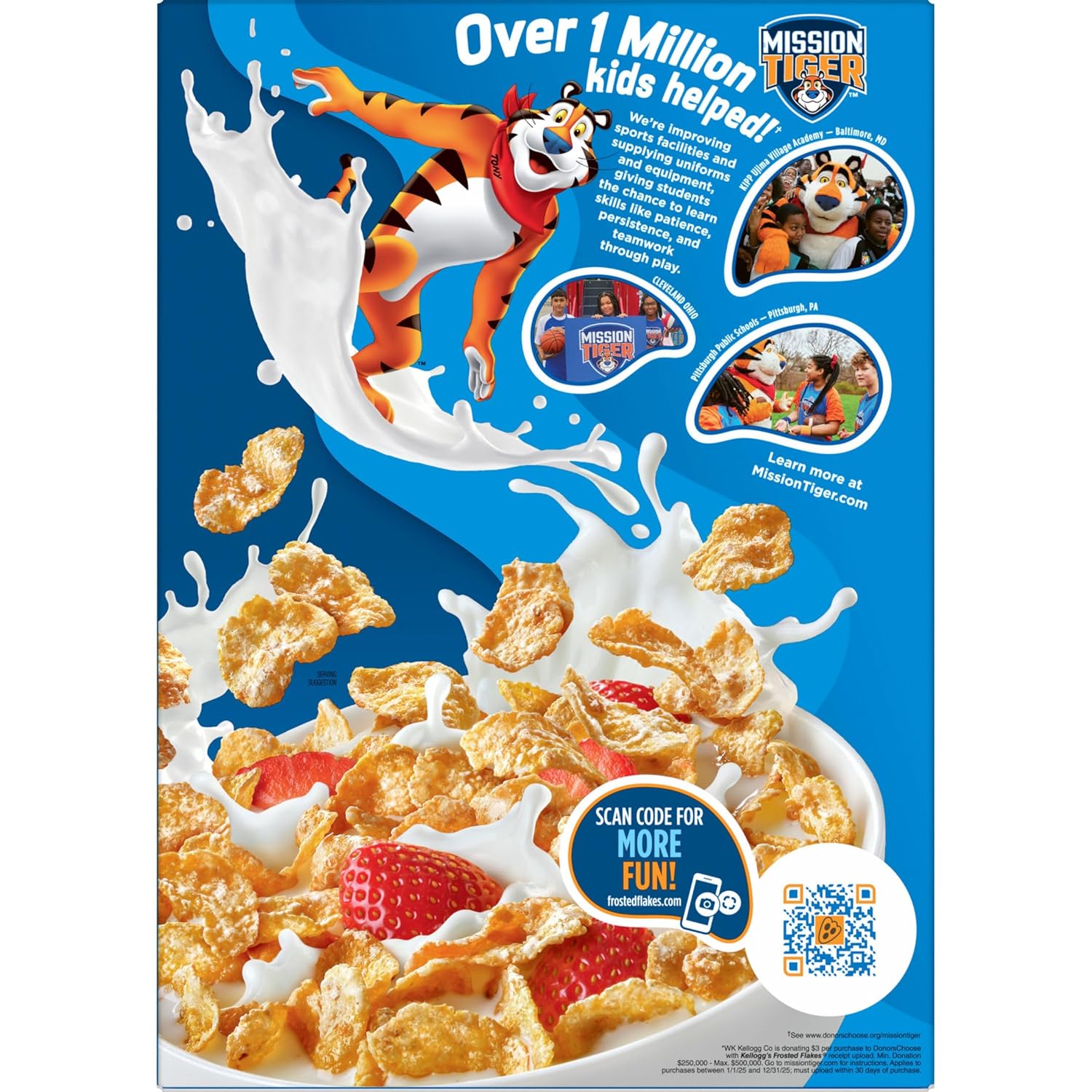 Kellogg's Frosted Flakes Fat-Free Cereal, 28.5 oz Pantry Pack with Eight Vitamins and Minerals for Quick Nutritious Breakfasts