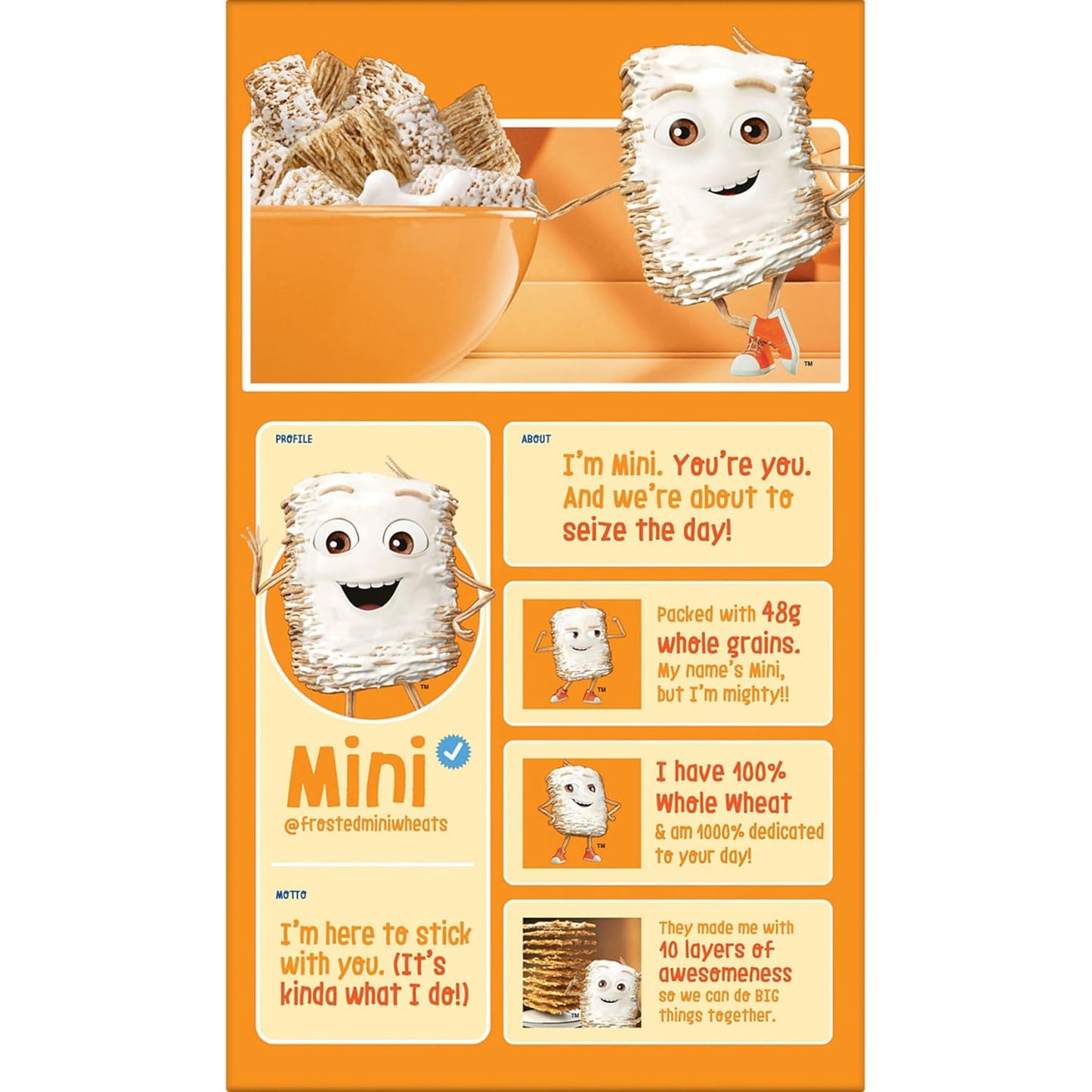 Kellogg’s Frosted Mini-Wheats – Parent-Approved Kid Breakfast Cereal with 48g Whole Grain, Lunchbox-Friendly Spoon Size