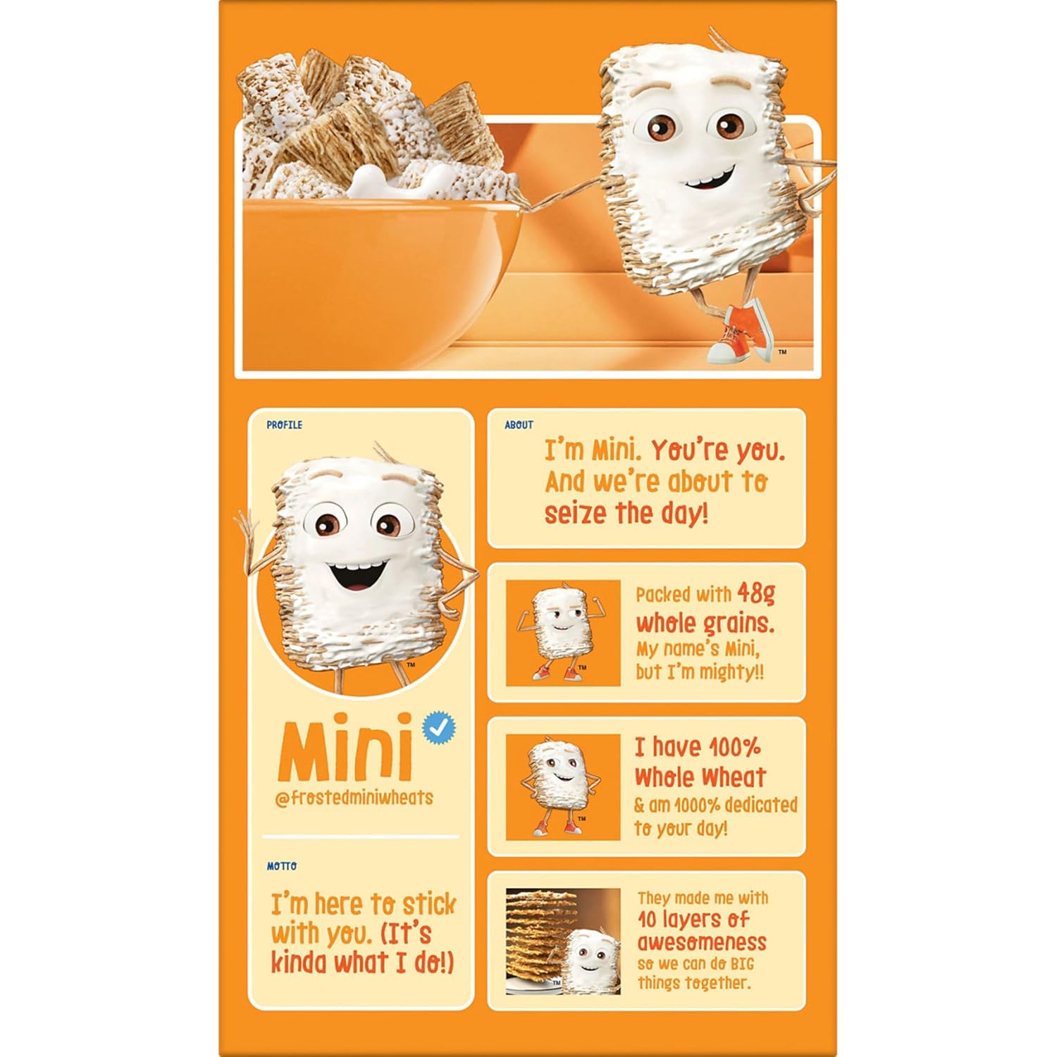 Kellogg’s Frosted Mini-Wheats – Parent-Approved Kid Breakfast Cereal with 48g Whole Grain, Lunchbox-Friendly Spoon Size
