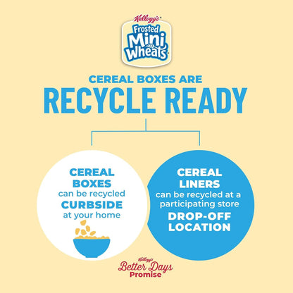 Kellogg's Frosted Mini-Wheats Single-Serve Cups – Commuter Bag Snack for Busy Mornings, 12-Cup Case