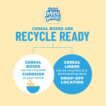Kellogg's Frosted Mini-Wheats Single-Serve Cups – Commuter Bag Snack for Busy Mornings, 12-Cup Case