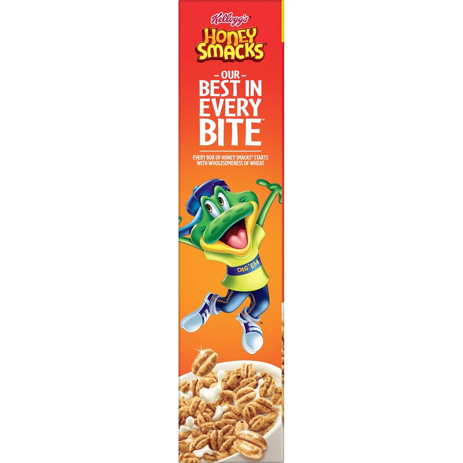 Kellogg's Honey Smacks Cereal – Wholesome Honey Breakfast Bowl for Three Daily Meals, 15.3oz