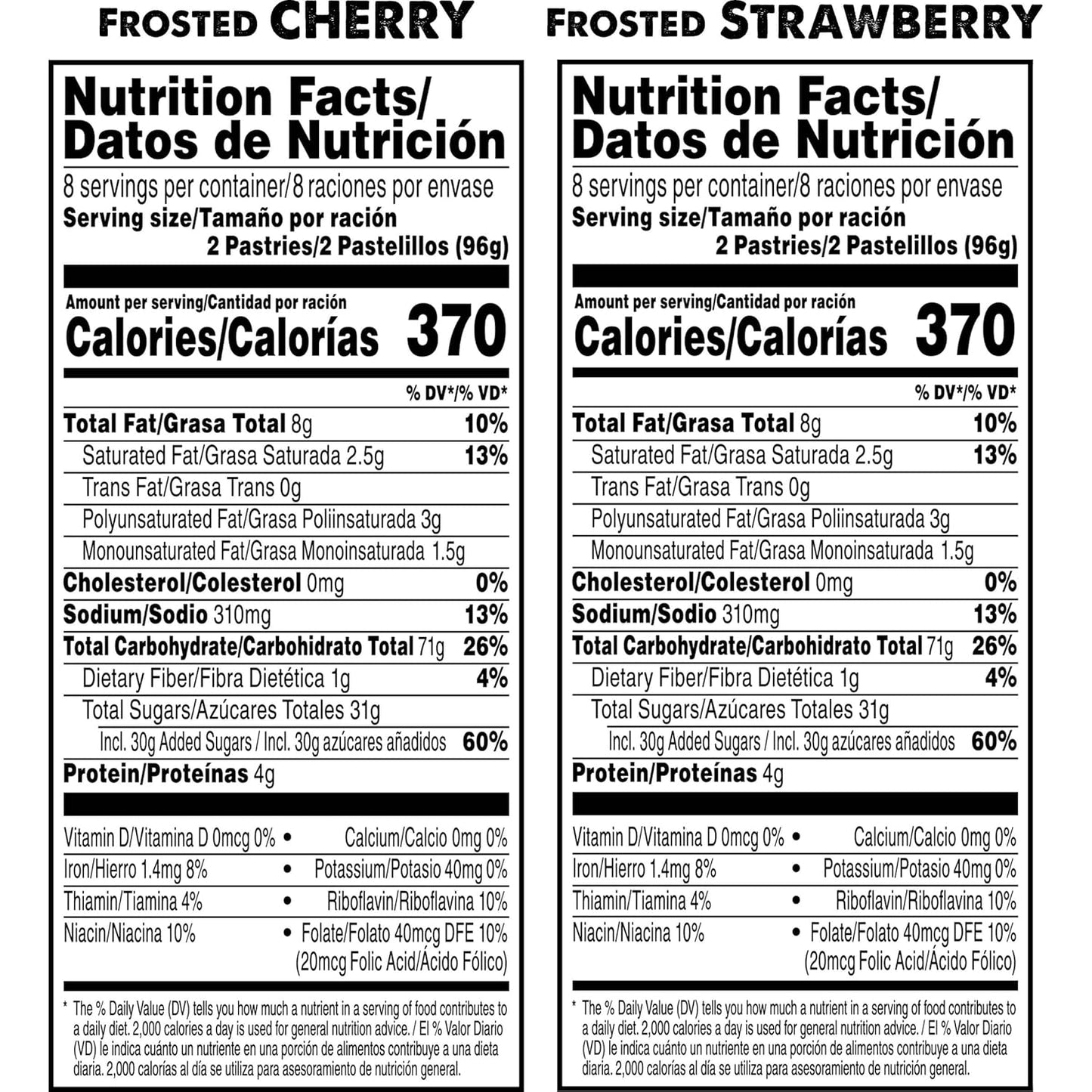 Kellogg's Pop-Tarts Frosted Strawberry and Cherry – Travel Snack for Early Flights and Long Drives, 32 Count