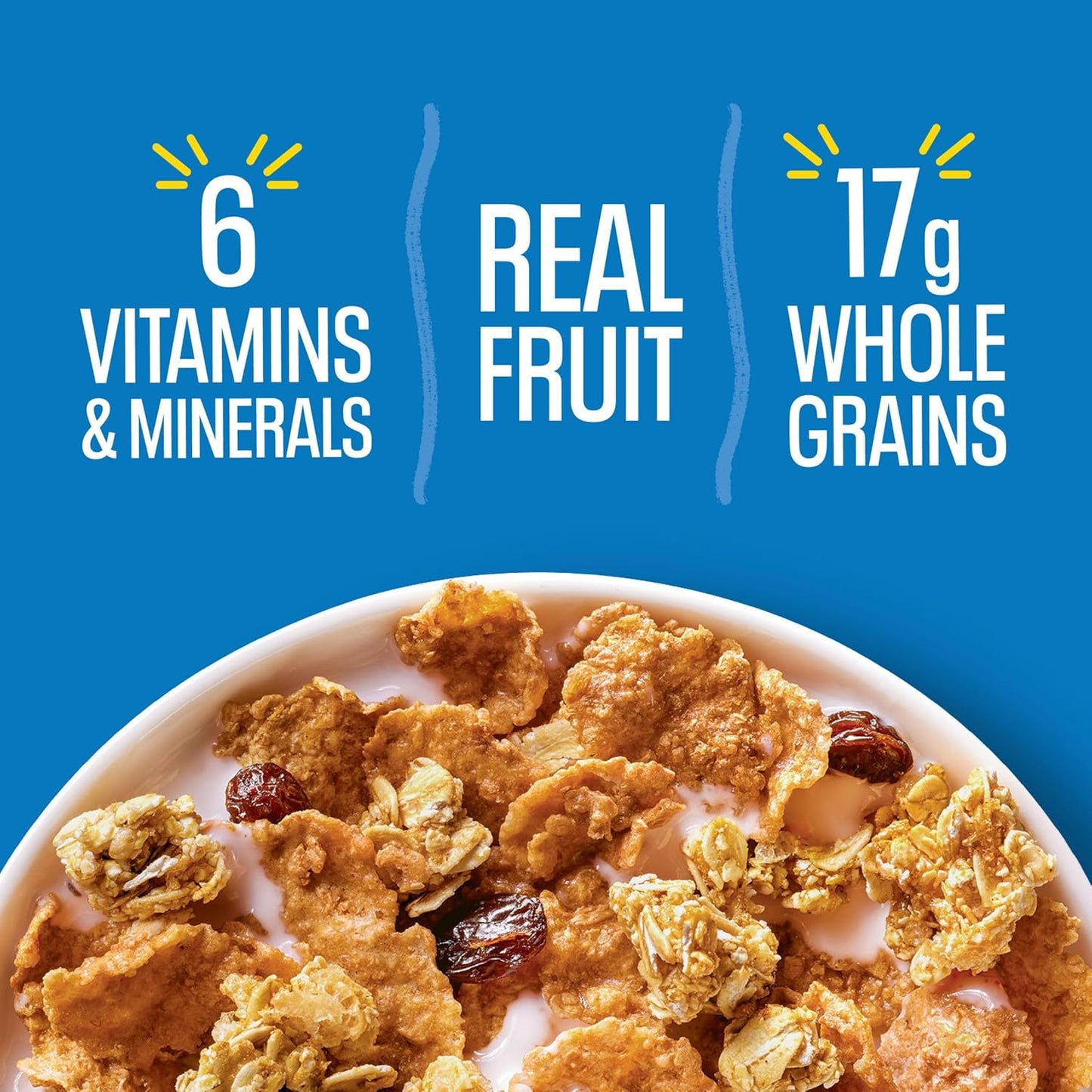 Kellogg's Raisin Bran Crunch Cereal – Nutritious Family Cereal with Whole Grain for Kids' Morning Bowls, 24.5 oz