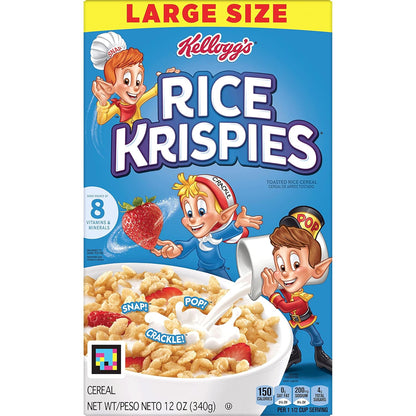 Kellogg's Rice Krispies Cereal – Thoughtful Holiday Gift Basket Staple for the Family on Your List, 24oz x 2