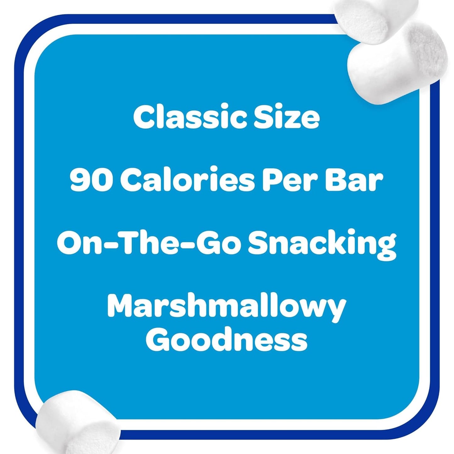Kellogg's Rice Krispies Treats Crispy Marshmallow Squares – Pre-Portioned 90 Calorie Snack for Study Sessions and Exam Week Fueling