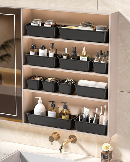 KEMETHY Drawer Organizer Set of 25, 4 Sizes Gift-Ready Vanity and Kitchen Storage for Mom