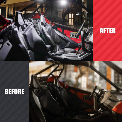 KEMIMOTO Rechargeable Roll Bar Safety Light for UTV Night Trails and Mobility Device Nighttime Sidewalk Use 1.5-2.0 in Clamp