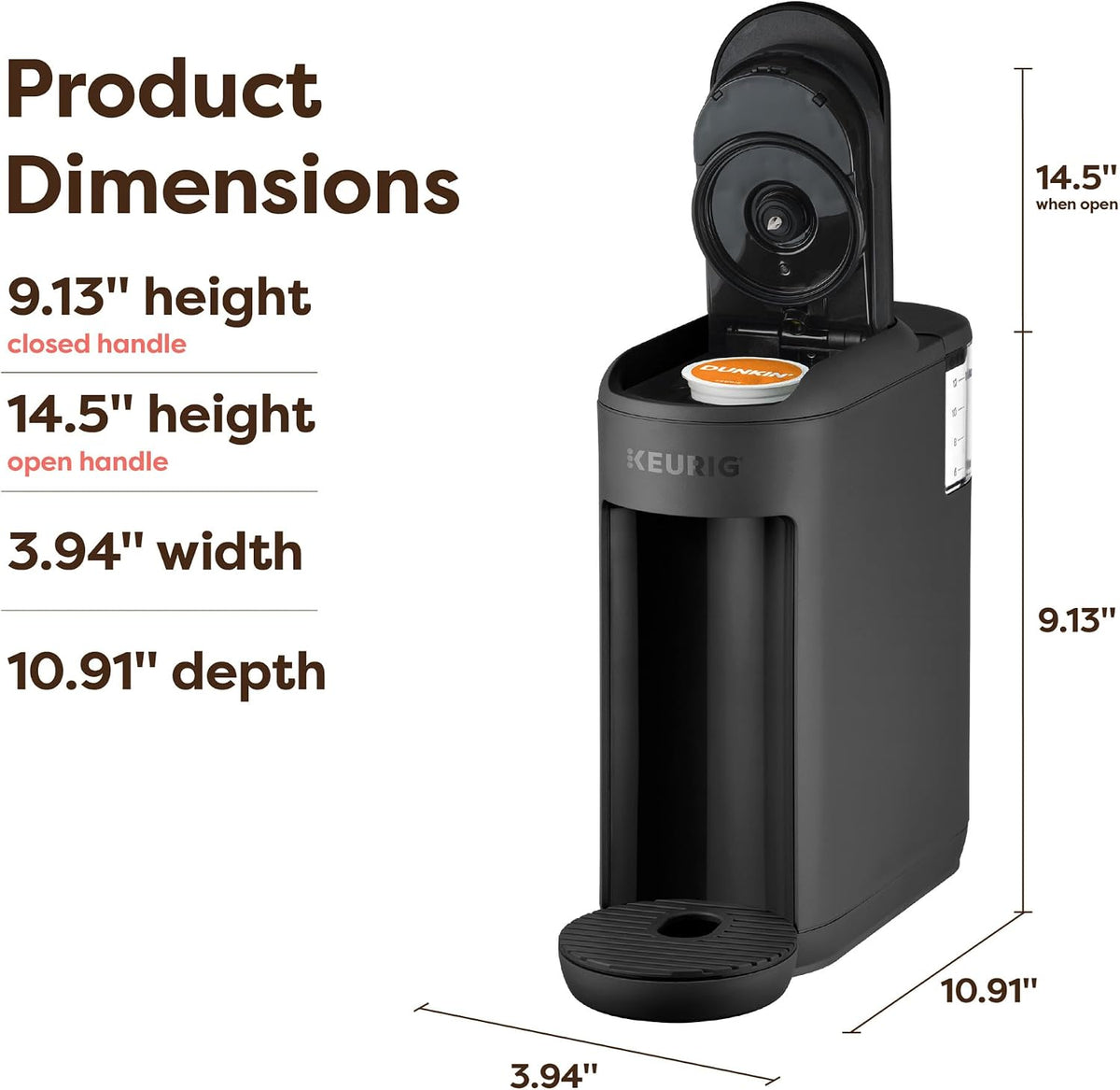 Keurig K-Mini Mate Single Serve K-Cup Pod Coffee Maker, Stylish Holiday Gift for Coffee Lovers Downsizing to a Smaller Space