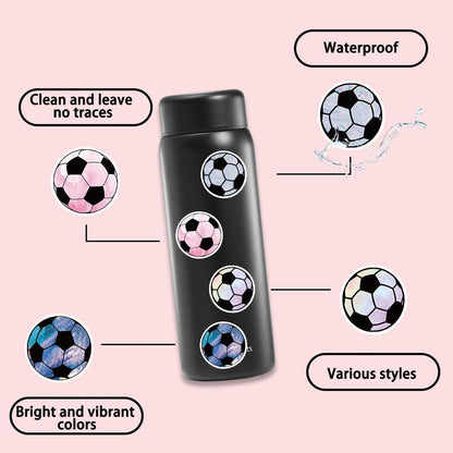KickOff Kings 150-Piece Soccer Sticker Collection for Man Caves and Kids Rooms, Color-Rich Vinyl Decals for Bulletin Boards and Lamps