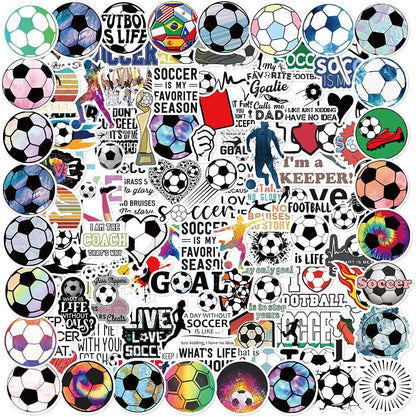 KickOff Kings 150-Piece Soccer Sticker Collection for Man Caves and Kids Rooms, Color-Rich Vinyl Decals for Bulletin Boards and Lamps