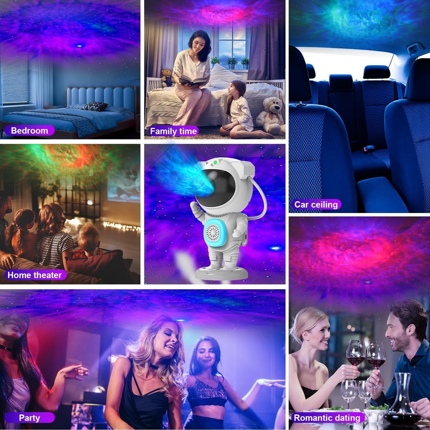 Kids Night Light Galaxy Projector – Lullaby Bluetooth Speaker for Playroom and Bedroom