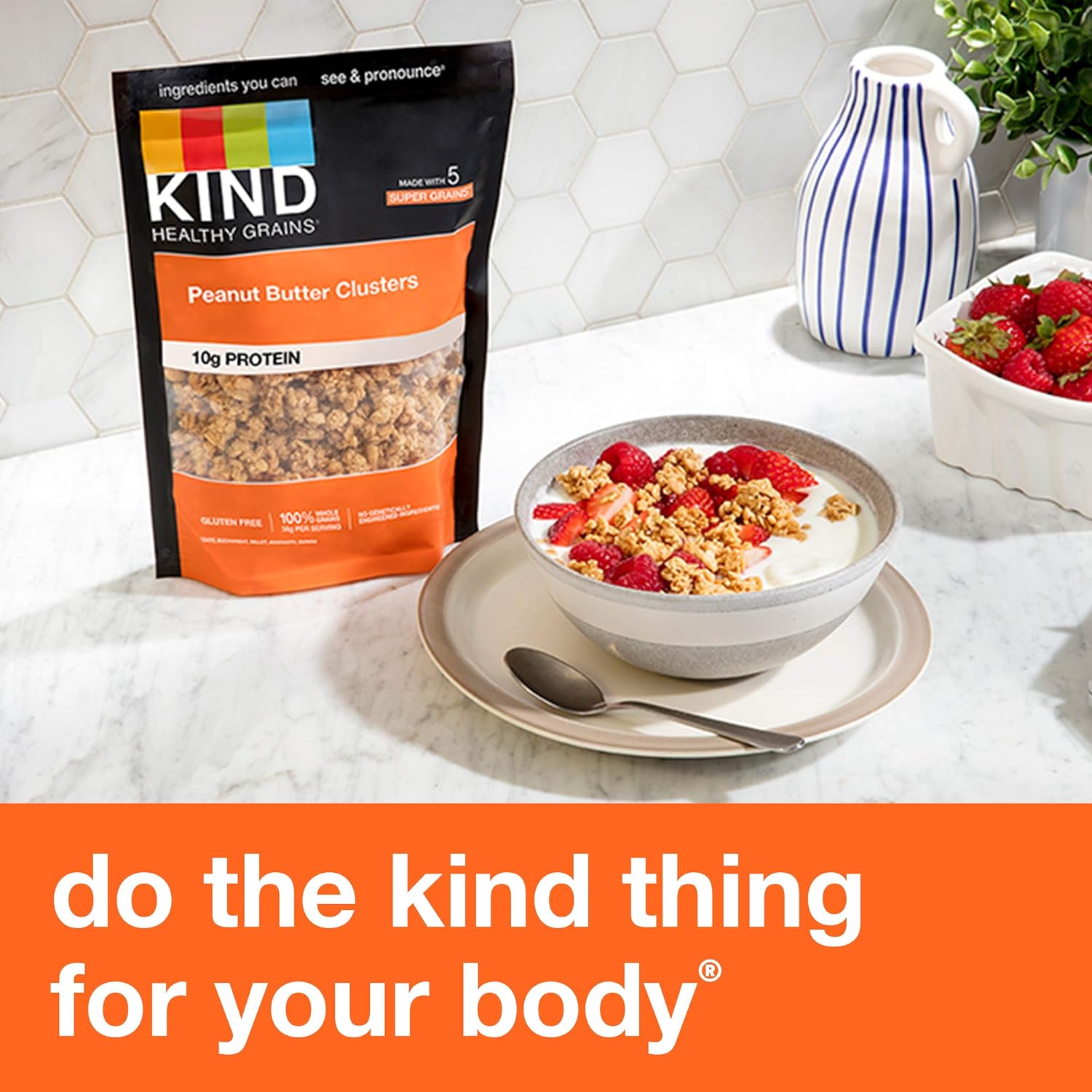 KIND Healthy Grains Peanut Butter Granola – Nutritious Desk Snack for Workday Wellbeing