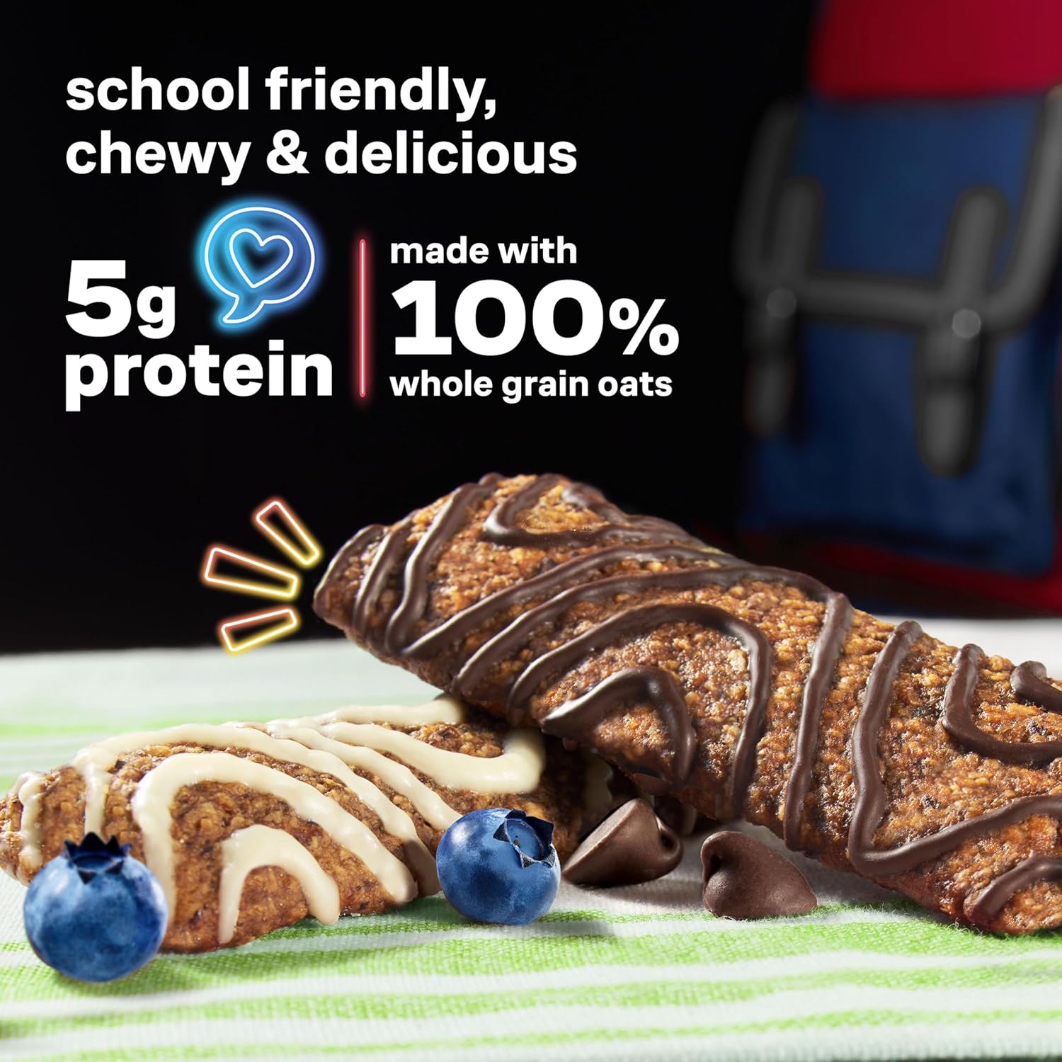 KIND Kids Blueberry Muffin and Chocolate Chip Oat Bars – Non-GMO, Kosher, Low Sodium Lunchbox Snack for Sensitive Kids and Allergy Families