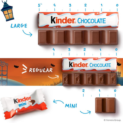 Kinder Chocolate Bars – Portion-Controlled Individually Wrapped Treats for Park Playdates, Sports Practices, and Travel Snacks, 20 Count, 8.8 oz