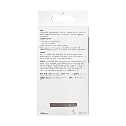 KISS Classy Press On Nails 'Dashing' – Simple, All-in-One Manicure Kit for the Intentional Beauty Routine