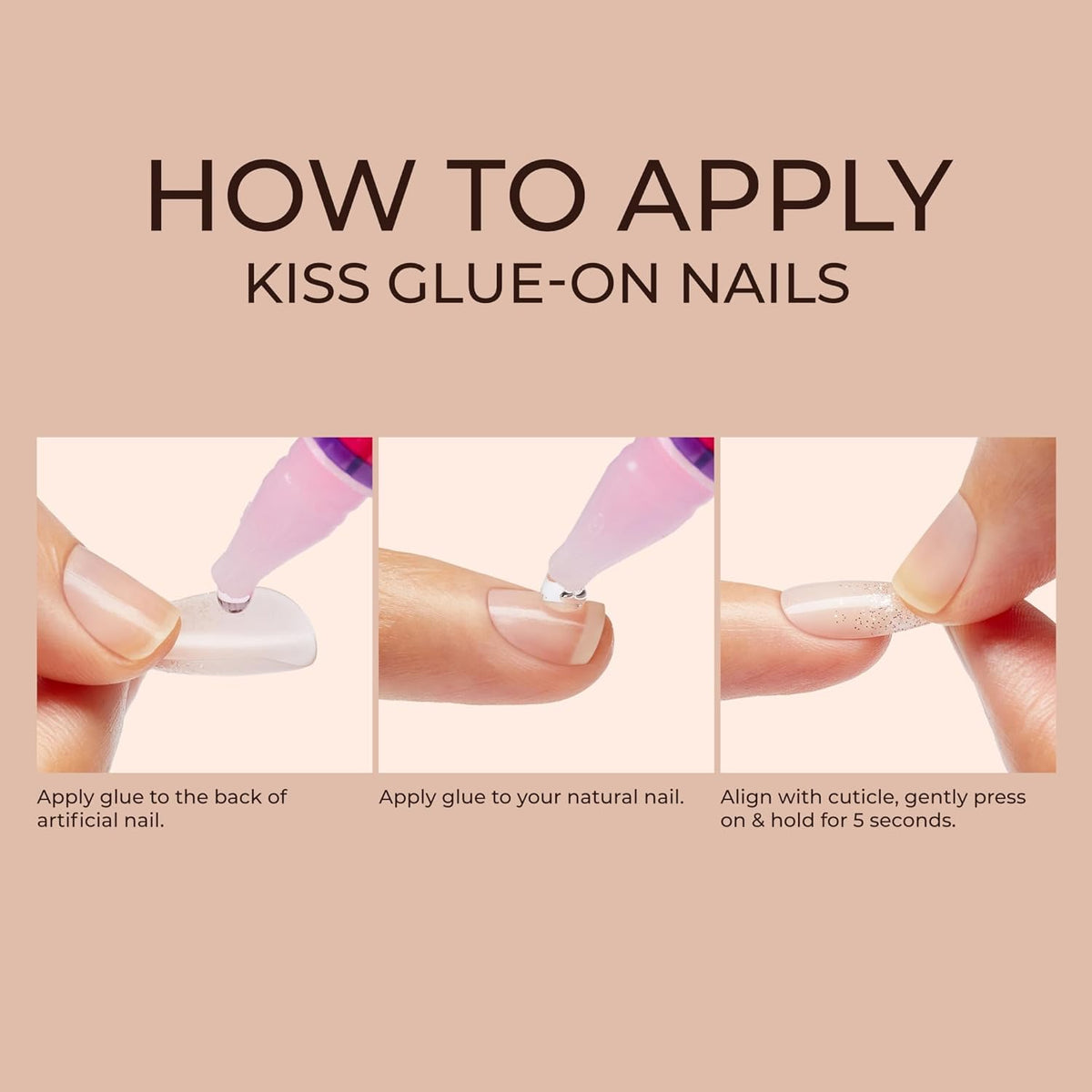 KISS Classy Press On Nails 'Dashing' – Simple, All-in-One Manicure Kit for the Intentional Beauty Routine