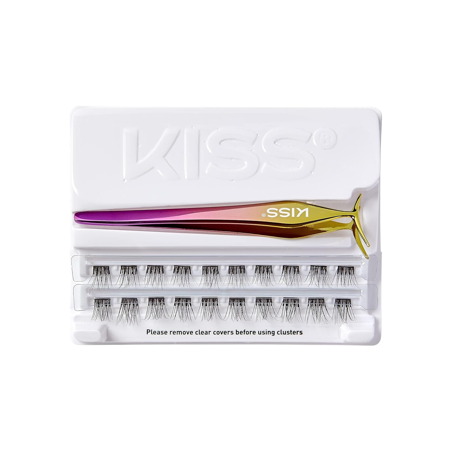 KISS imPRESS Falsies Glue-Free Lash Clusters – Ophthalmologist-Friendly Self-Adhesive Lashes for Daily Wear