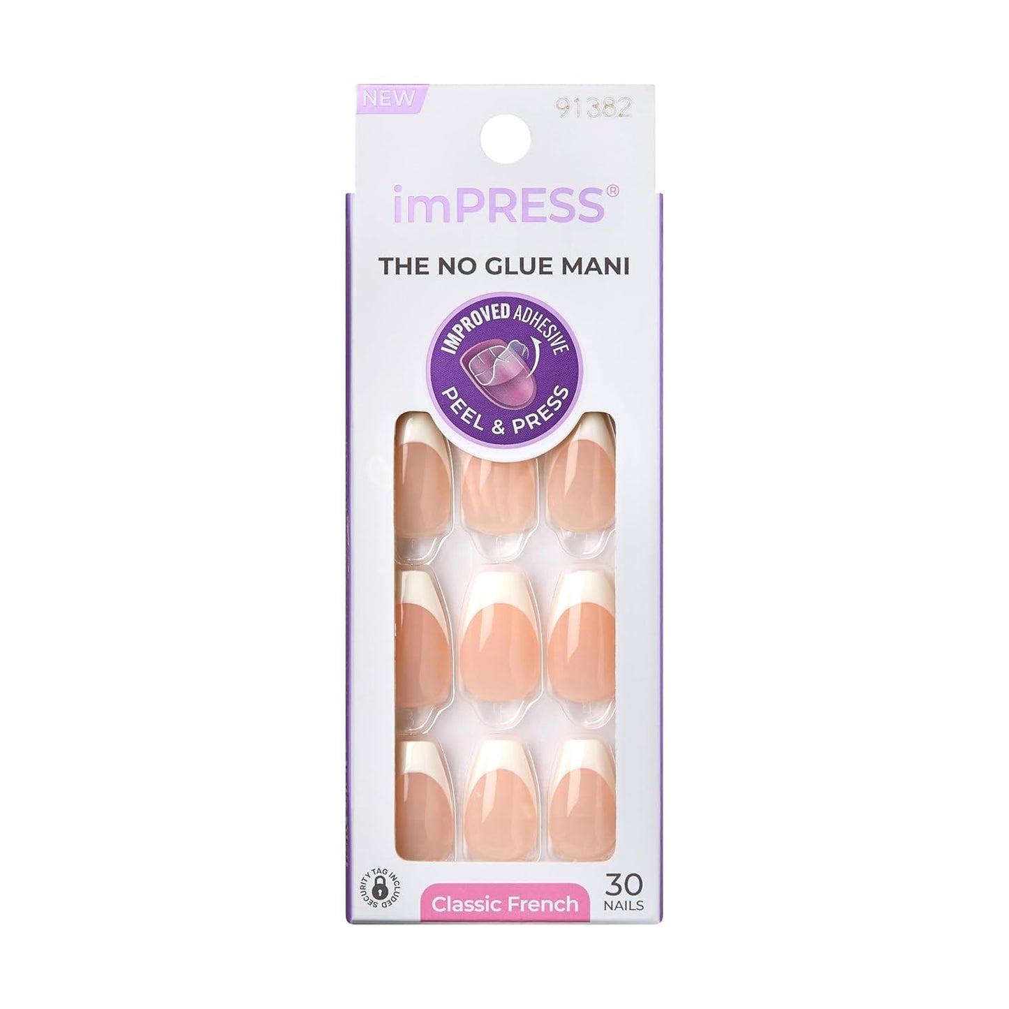 KISS imPRESS Ideal French Press On Nails – Parent-Approved Dorm Room Manicure for Teen Girls and First-Time Nail Users