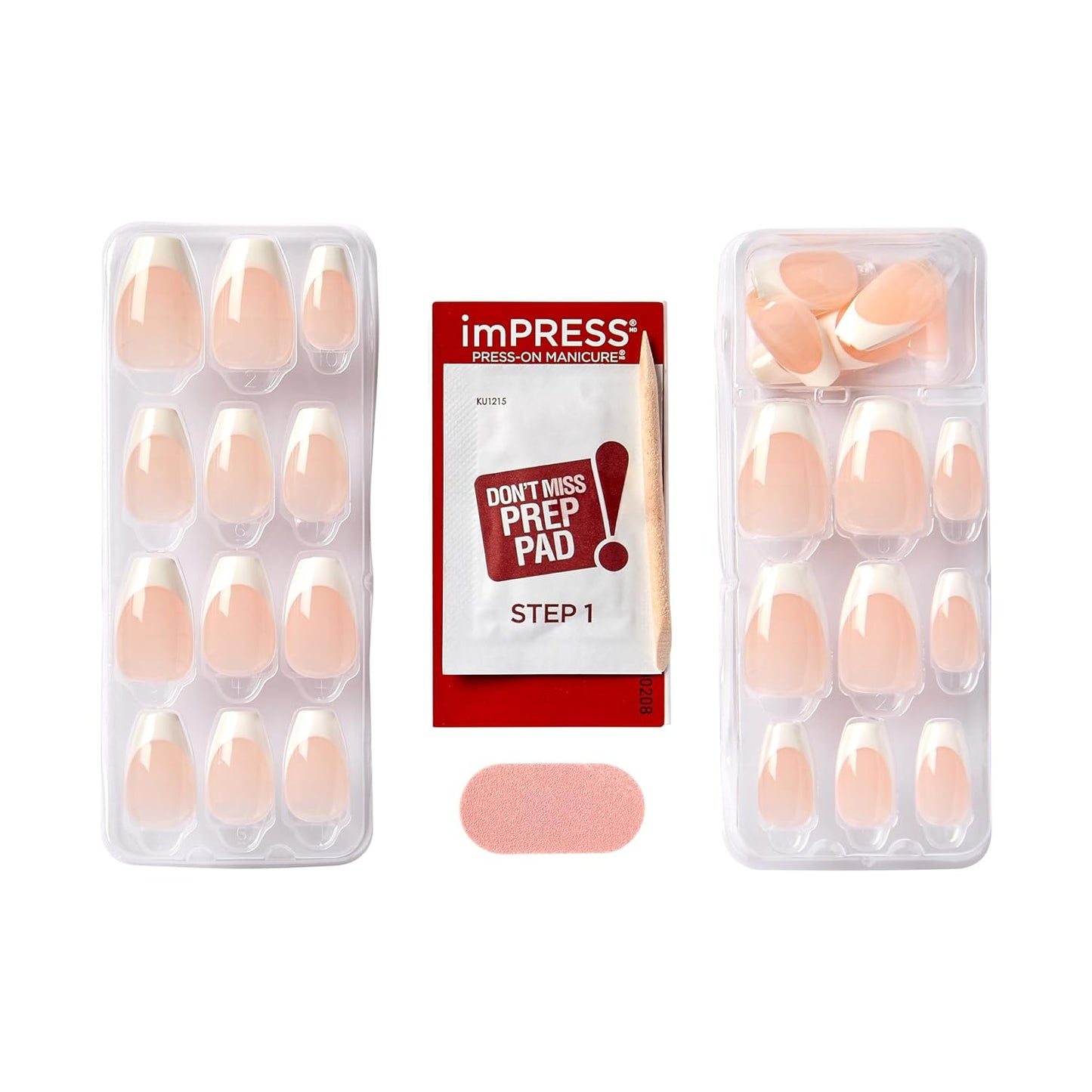 KISS imPRESS Ideal French Press On Nails – Parent-Approved Dorm Room Manicure for Teen Girls and First-Time Nail Users