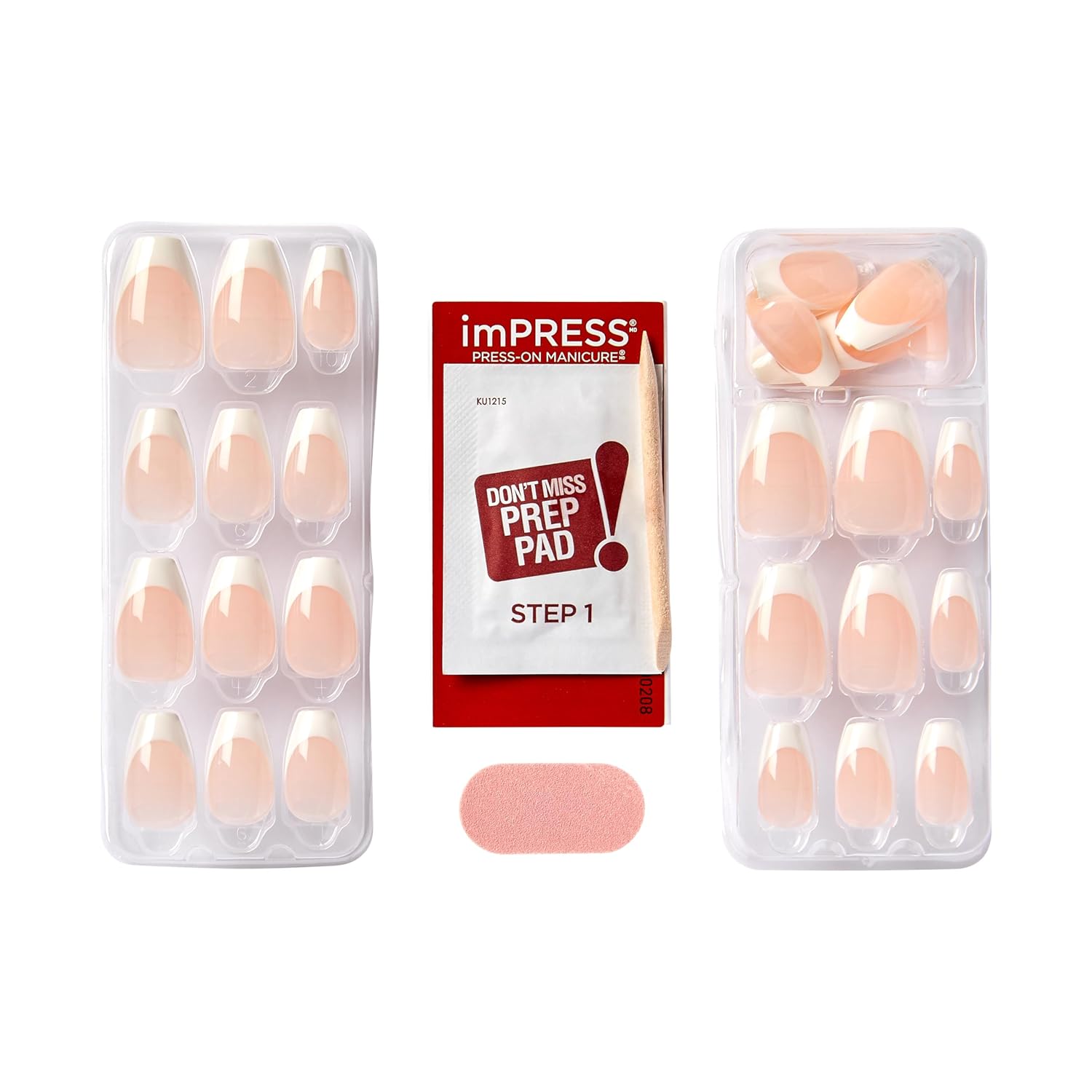 KISS imPRESS Ideal French Press On Nails – Parent-Approved Dorm Room Manicure for Teen Girls and First-Time Nail Users