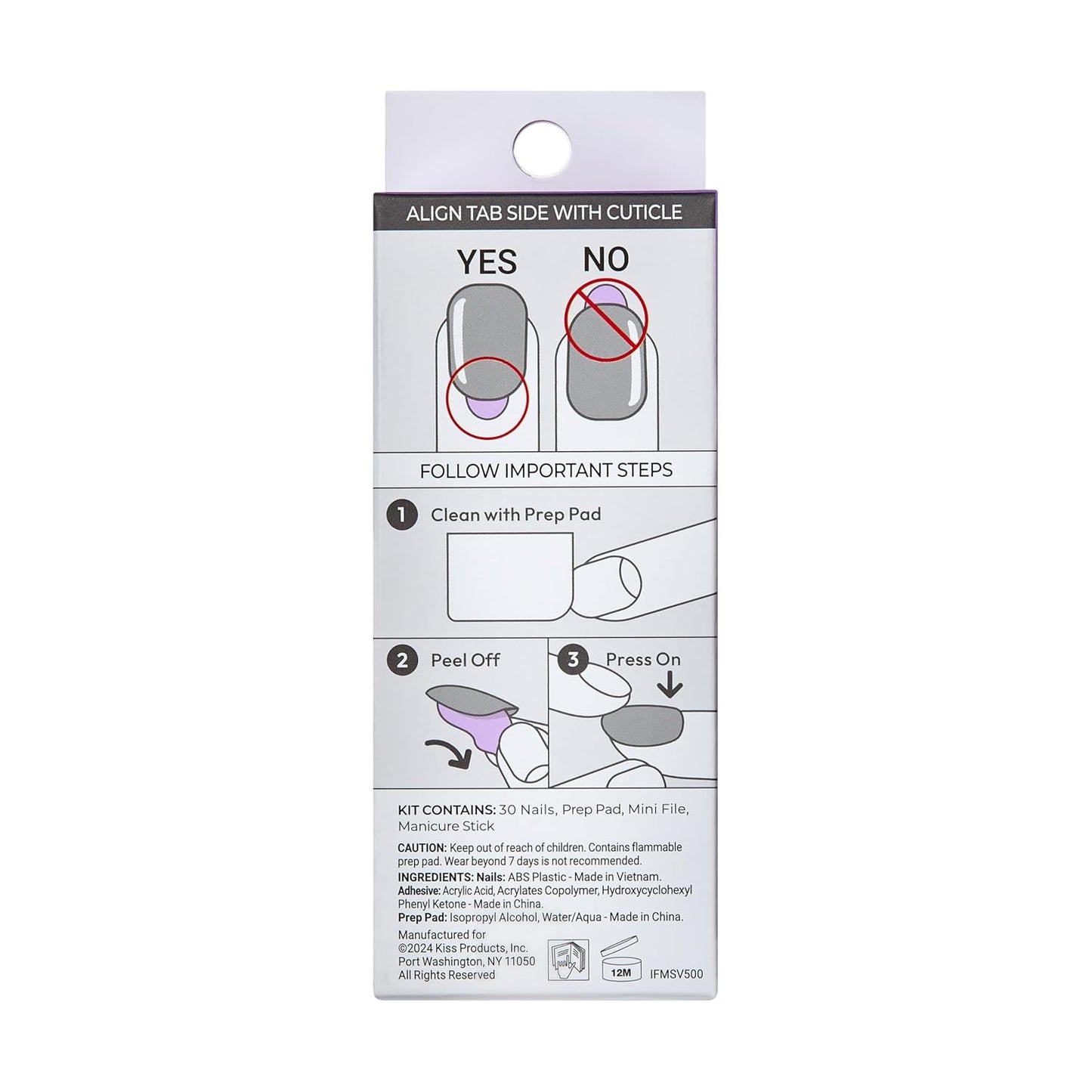 KISS imPRESS Ideal French Press On Nails – Parent-Approved Dorm Room Manicure for Teen Girls and First-Time Nail Users