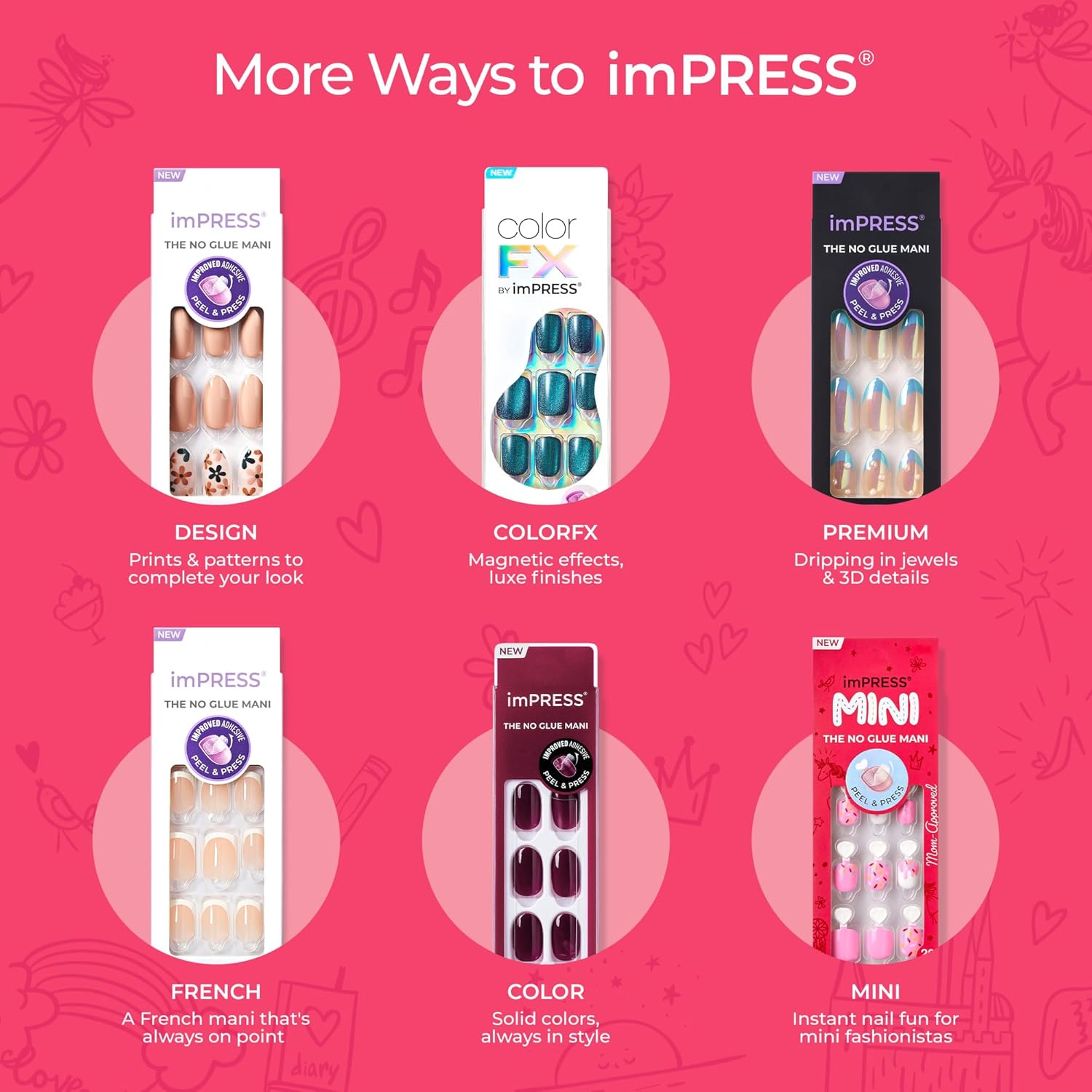 KISS imPRESS Mini Press On Nails – Chemical-Free Glue Free Manicure for Health Conscious Moms