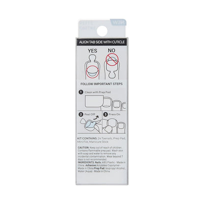 KISS imPRESS Pedicure Press On Toenails – Therapeutic Self-Care Pedicure for Bath Time Wind-Down