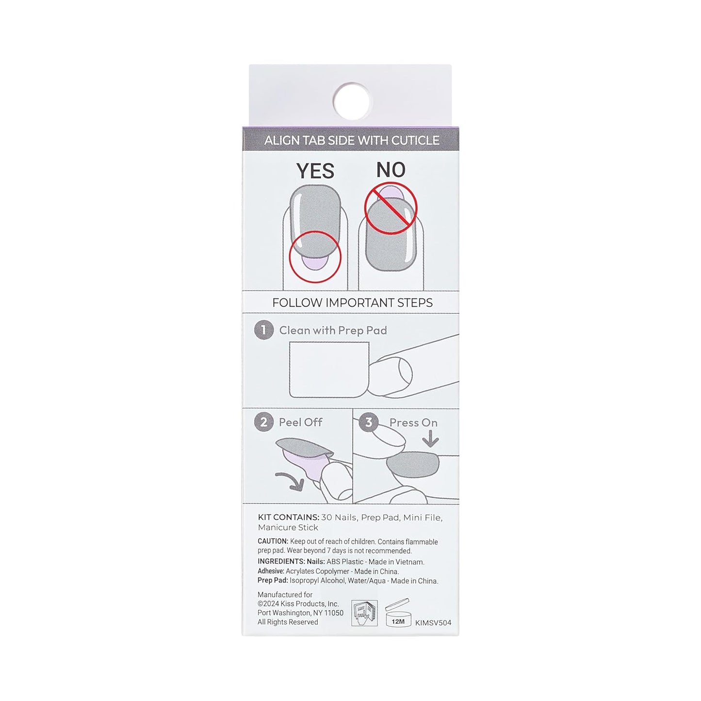 KISS imPRESS Snooze Press On Nails for At Home Pampering, Glue Free French Manicure Ritual for Bathroom and Vanity Time
