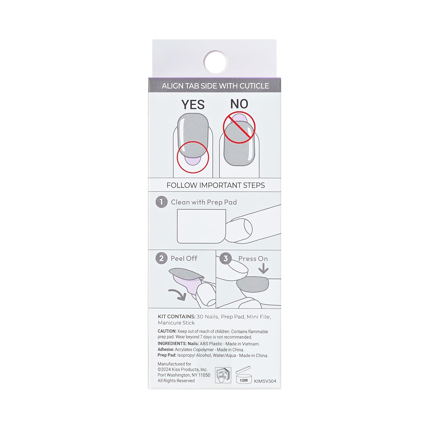 KISS imPRESS Snooze Press On Nails for At Home Pampering, Glue Free French Manicure Ritual for Bathroom and Vanity Time