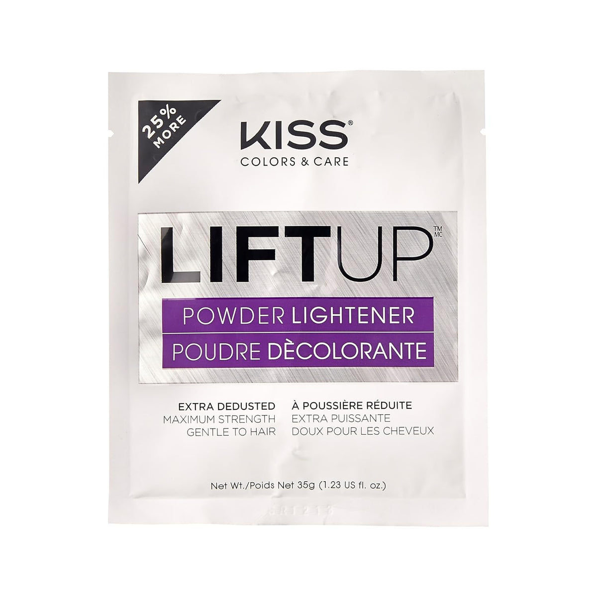 KISS Lift Up Hair Lightening Kit – Streamlined Icy Silver Toner with Everything Included
