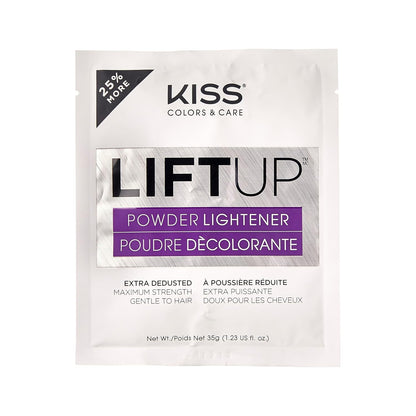KISS Lift Up Hair Lightening Kit – Streamlined Icy Silver Toner with Everything Included